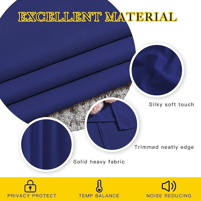 NICETOWN Blackout Room Divider Curtains 118 inches Long 2 Panels, Grommet - Image 4