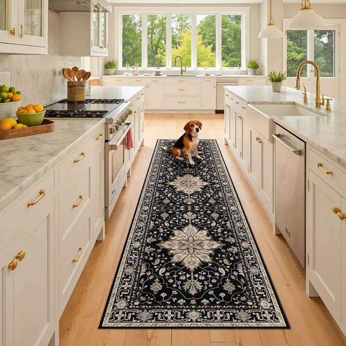 RELEANY Washable Area Rug, Runner 2'x8', Water Repellent, Pet Friendly by RELEANY