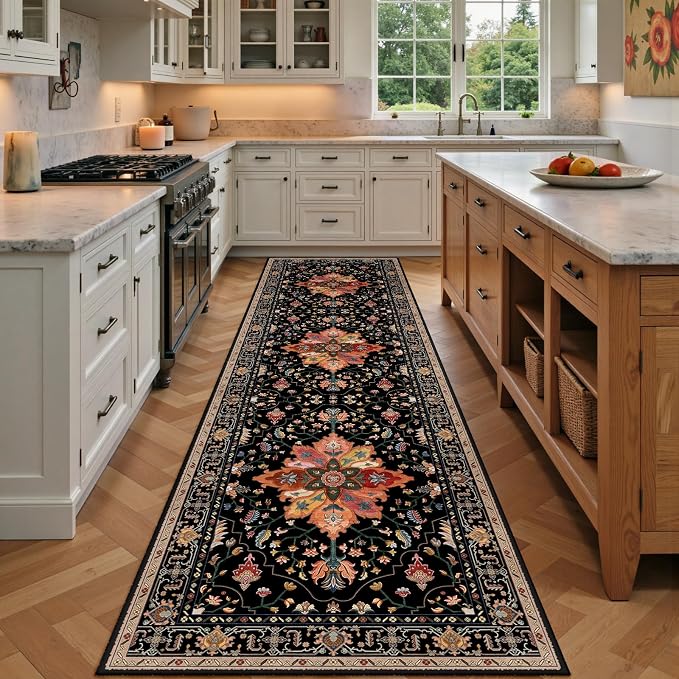 RELEANY Washable Area Rug, Runner 2'x7', Water Repellent, Pet Friendly by RELEANY