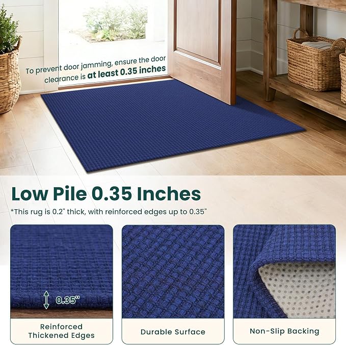 KOZYFLY Washable 4x6 Entry Woven Area Rug, Braided Throw Rugs - Image 5