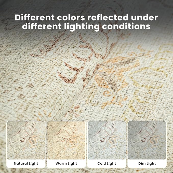 8x10 Washable Area Rugs for Living Room, Dining Room - Image 5