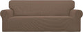 Easy-Going Stretch Oversized Sofa Couch Slipcover Washable Brown | 1-Piece by Easy-Going