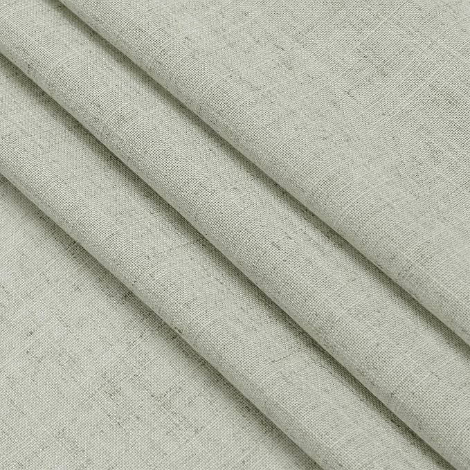 Sage Green Semi Sheer Curtains 108 Inches Long 2 Panels Set Back Tab Loop - Image 6