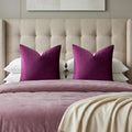 GIGIZAZA Velvet Pillow Covers 26x26 Decorative Pillows Pack of 2 Purple | Throw by GIGIZAZAFocusingonhomedecoration