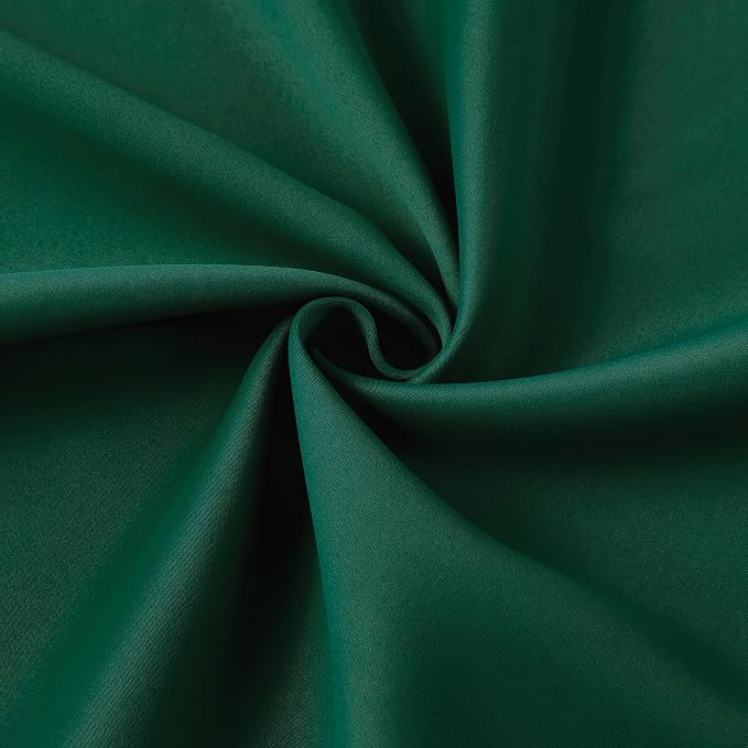 92 Inch Dark Green Pinch Pleated Blackout Curtains - Image 7