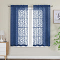 Furman Sheer White Curtains 45 Inch Length 2 Panels Set by OWENIE