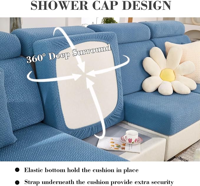 Couch Covers for 2 Cushion Sofa Pet Friendly Couch Cushion Covers Universal - Image 4