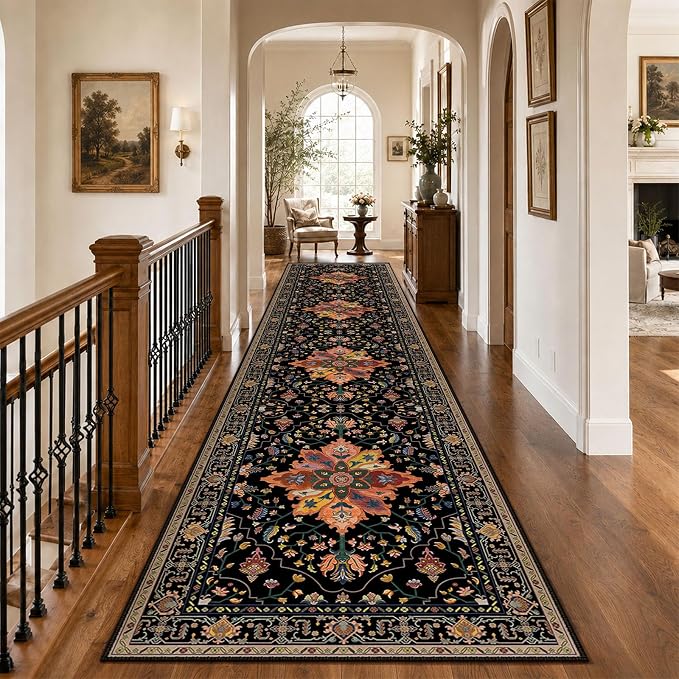 RELEANY Washable Area Rug, Runner 3'x12', Water Repellent, Pet Friendly by RELEANY