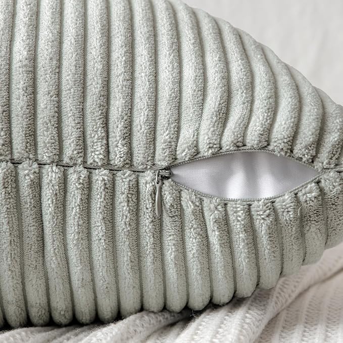 MIULEE Silver Grey Decorative Throw Pillow Covers - Image 3