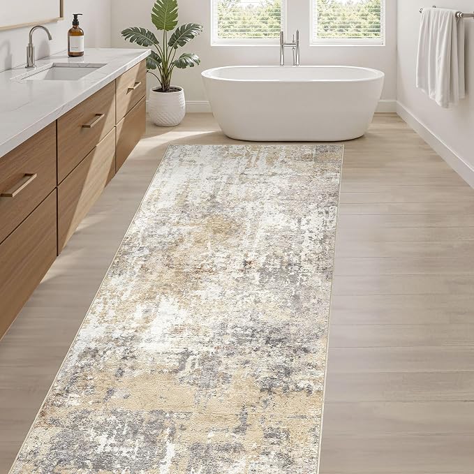 LOONGRUG Runner Rug 2x5 Washable Non-Slip Kitchen Neutral Modern Rug | Soft - Image 5