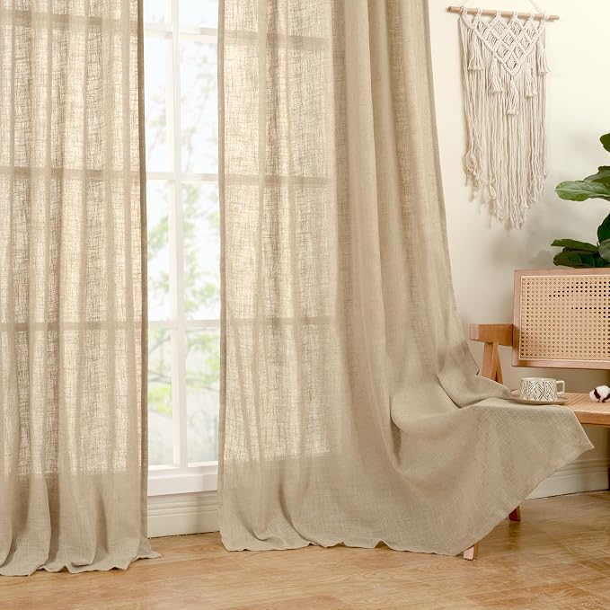 Faux Linen Curtains 63 inches Long - Image 9