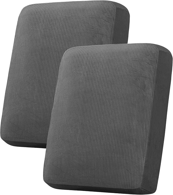 H.VERSAILTEX Velvet Stretch Couch Cushion Cover Plush Cushion Slipcover by HVERSAILTEX