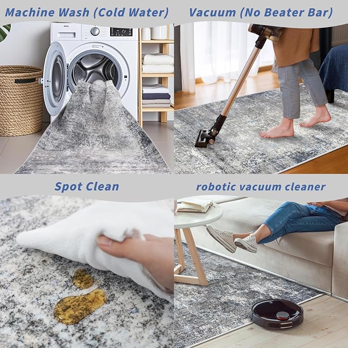 2x7 ft Hallway Runner Rug – Washable Non-Skid Soft Carpet - Image 7
