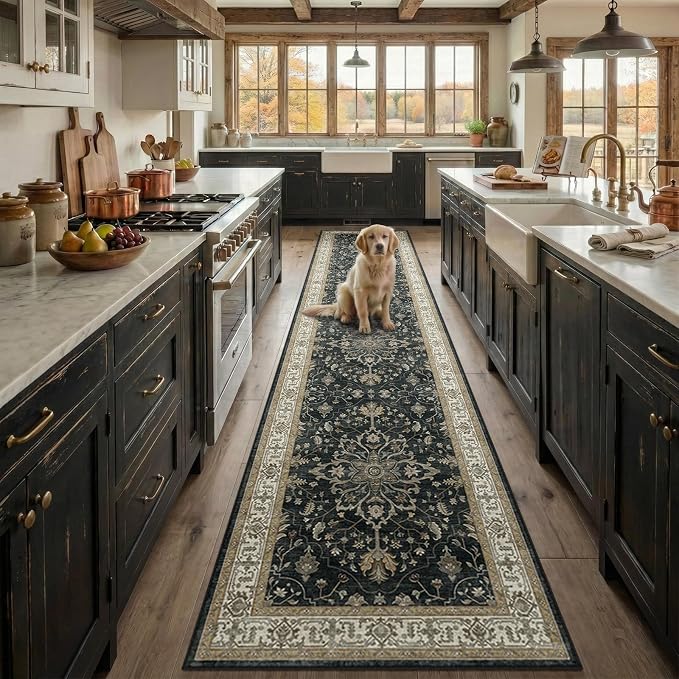 RELEANY Washable Area Rug, Runner 2'x10', Water Repellent, Pet Friendly by RELEANY