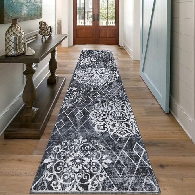 HEBE Hallway Runner Rug 2'8''x12', Washable Non Slip Kitchen Rug Runner | Soft - Image 7