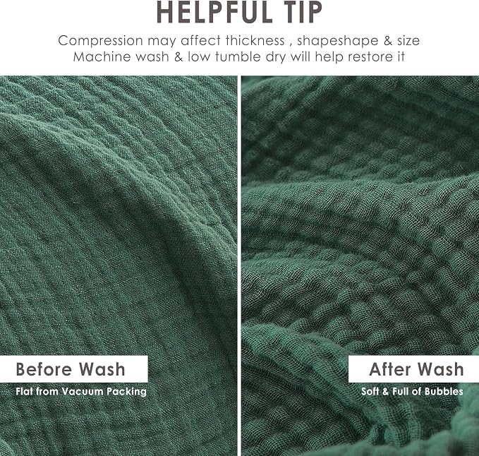 EMME Muslin Blankets for Adults Throw Blanket for Couch Breathable Gauze Soft - Image 7