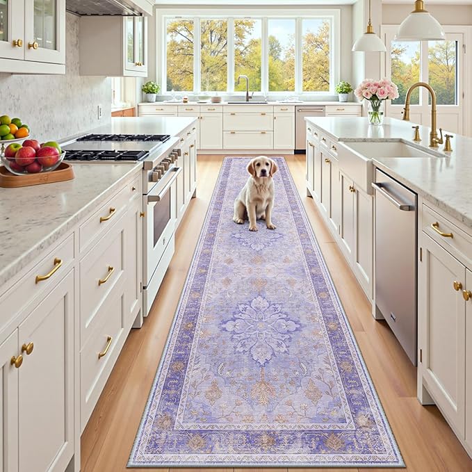 RELEANY Washable Area Rug, Runner 2'x10', Water Repellent, Pet Friendly by RELEANY