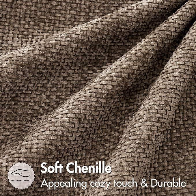 MIULEE Decorative Brown Euro Sham Pillow Covers 24x24 Inch 2 Pack | Modern Boho - Image 6