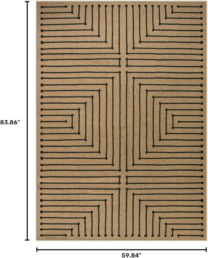Lahome Neutral Outdoor Rug 5x7 - Image 2