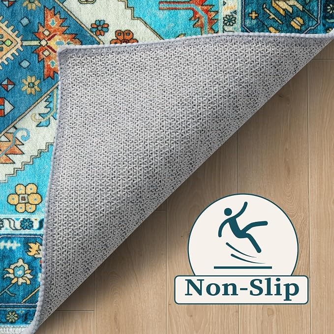 SERISSA 4x6 Washable Non Slip Boho Area Rug - Image 3