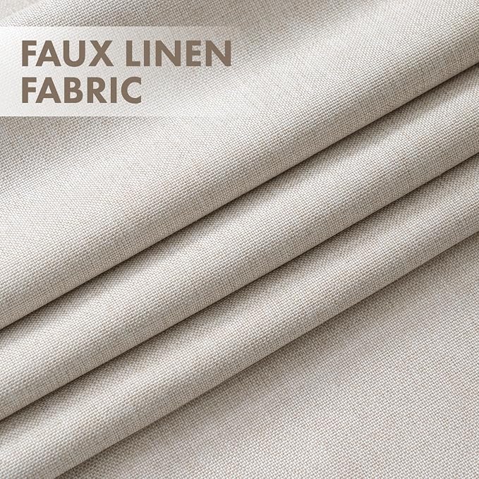MIULEE 100% Blackout Linen Curtains - Image 3