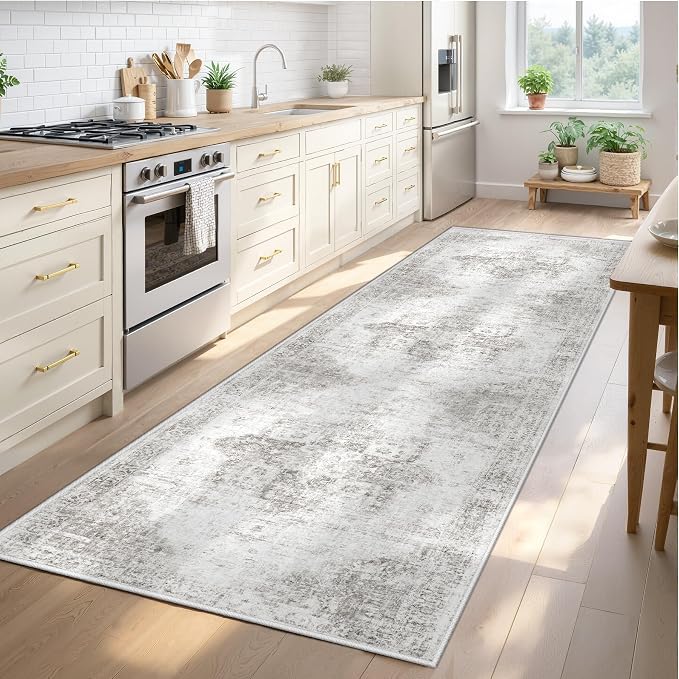 Runner Rug 2x8 Washable Rug, Vintage Boho Medallion Hallway Runner Non-Slip - Image 2
