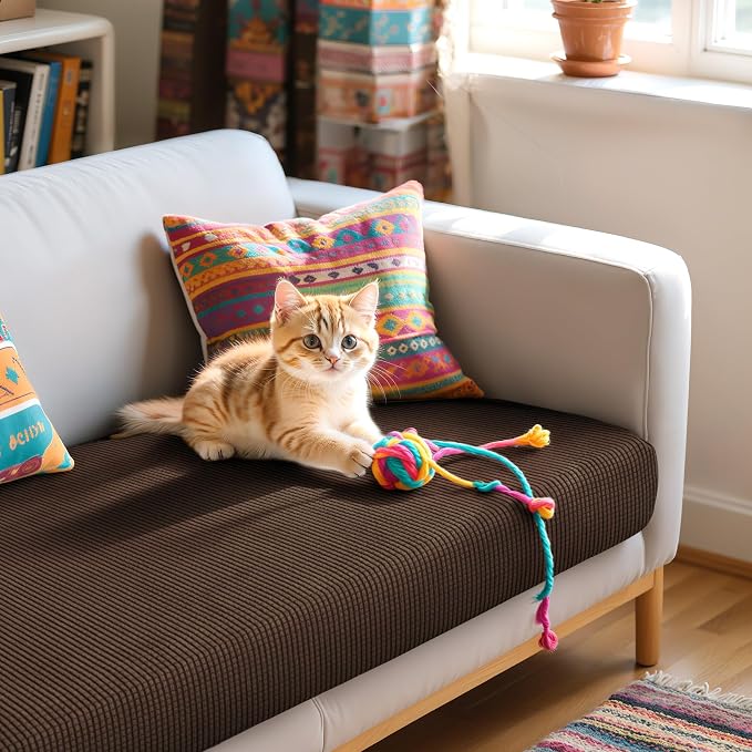 Hokway Couch Cushion Covers Stretch Cushion Covers Sofa Seat Cushion Slipcover - Image 8
