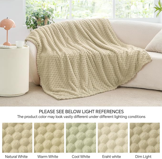 BEDELITE Almond Throw Blanket for Couch, Soft Cozy Gifts for Women, 50 * 60 | - Image 8