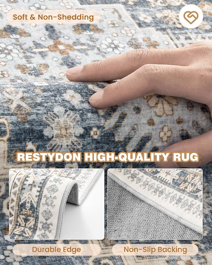 Runner Rug 2x8 Runners for Hallways Non Slip Washable, Low Pile Soft Hallway - Image 7