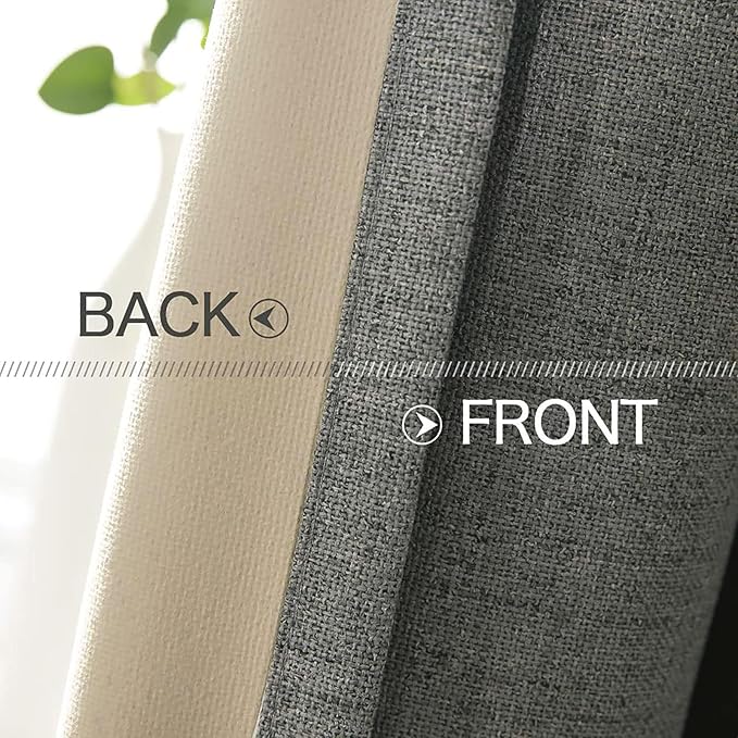 MIULEE 100% Blackout Linen Curtains - Image 6