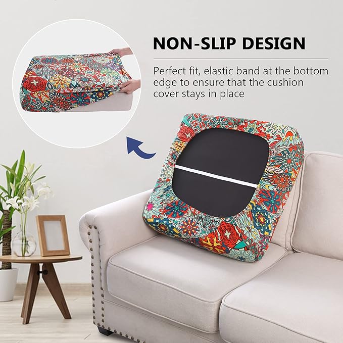 Printed Couch Cushion Covers, Sofa Covers Washable - Image 3