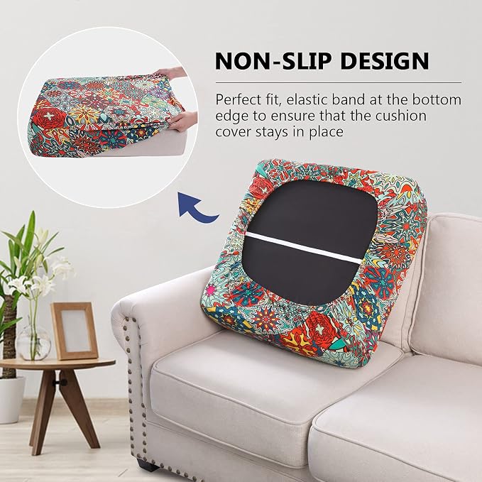 Printed Couch Cushion Covers, Sofa Covers Washable - Image 3
