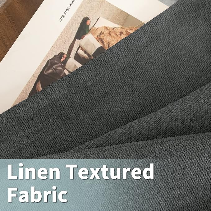 Light Filtering Linen Curtains 45 inch Length - Image 2