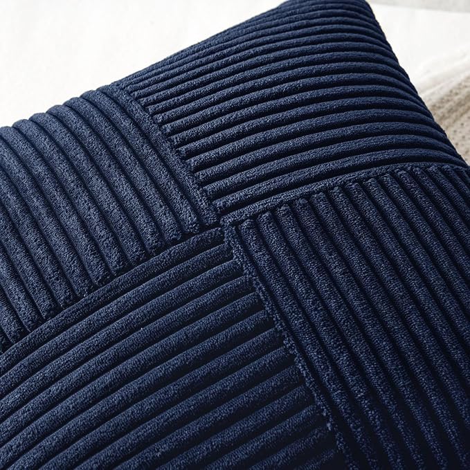 MIULEE Navy Blue Decorative Throw Pillow Covers 16x16 Inch - Image 2