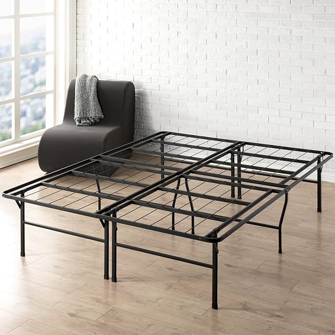 Best Price Mattress 18 Inch Metal Platform Beds w/Heavy Duty Steel Slat Mattress Foundation (No Box Spring Needed)