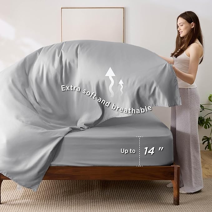 Bedsure California King Comforter Set - 7 Pieces Reversible Purple Bedding, California King Size Bed Set for All Seasons, Bed in a Bag with Down Alternative Comforter, Sheets, Pillowcases & Shams