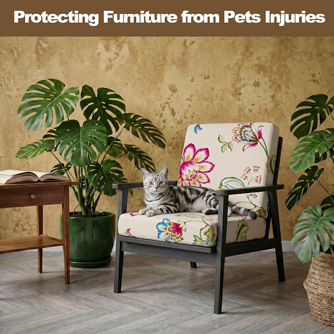 CALBODE 8pcs Single Seat Floral Print Outdoor Couch Cover, Waterproof Elastic - Image 6