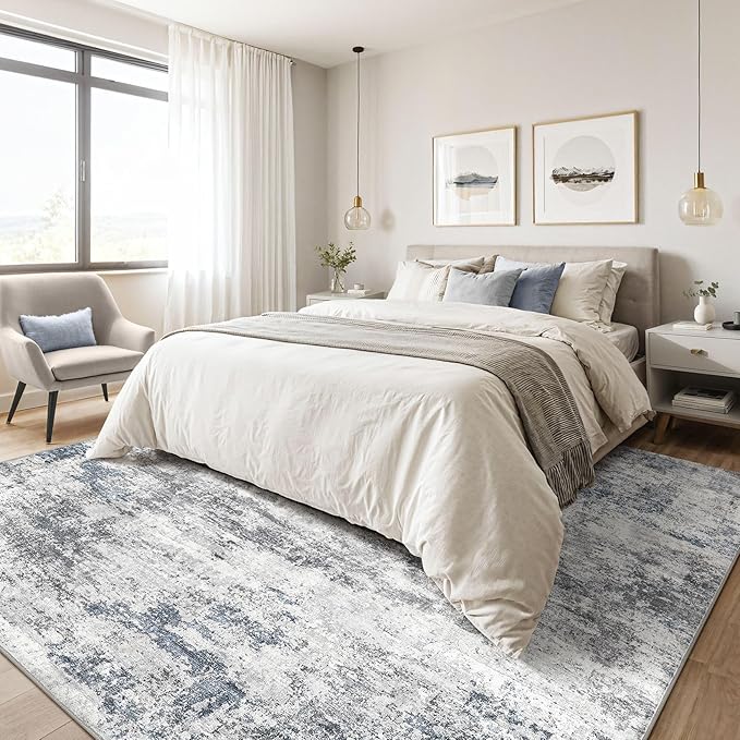 LOONGRUG 10x14 Area Rugs Washable Large Neutral Modern Living Room Rug | - Image 4