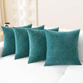 CaliTime Decorative Couch Throw Pillow Covers 18 X 18 Inches Teal | Pack of 4 by CaliTime
