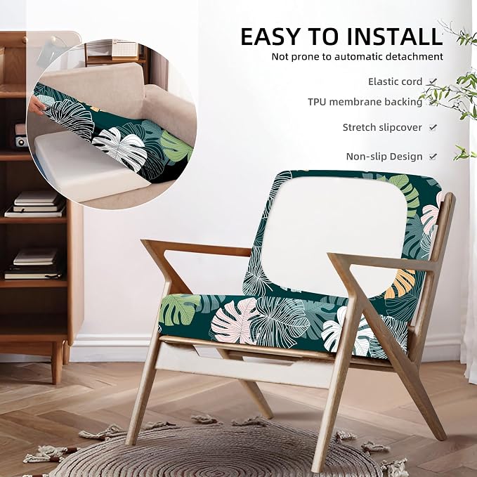 8Pcs Outdoor Cushion Covers, Elastic Patio Cushion Covers | Washable, - Image 5