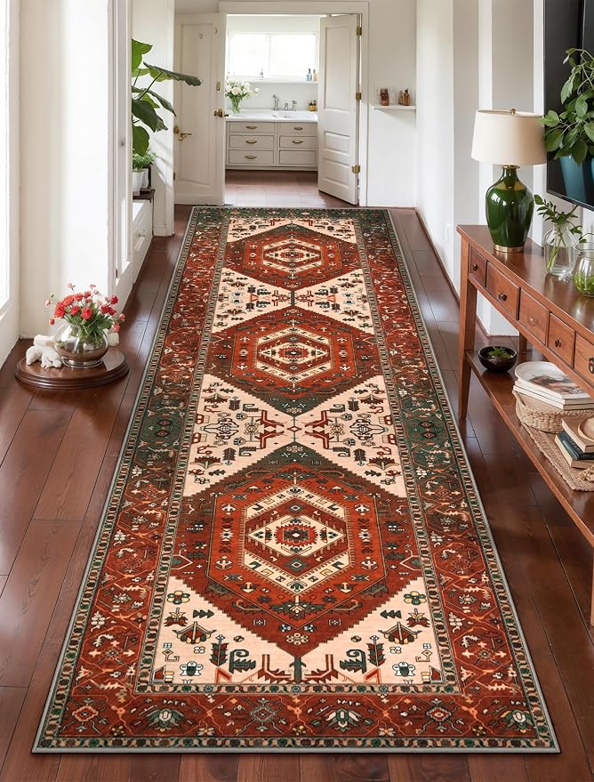 SERISSA 2'6"x8' Washable Non Slip Boho Runner Rug by SERISSAHomeDecorCollection