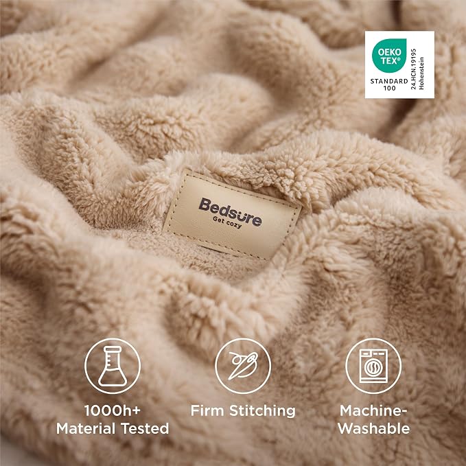 Bedsure Khaki Twin XL Blankets for Bed - Image 5