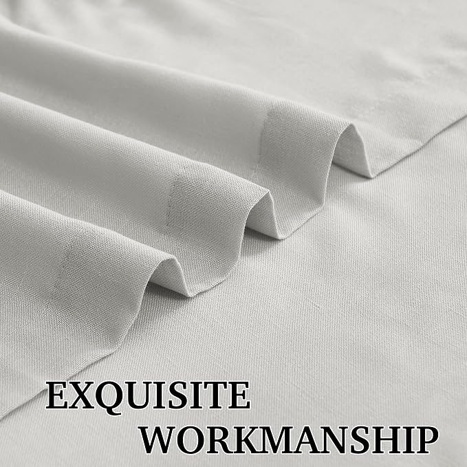 RYB HOME Sheer Curtains 108 inches, Extra Long Floor to Ceiling Curtains | - Image 6