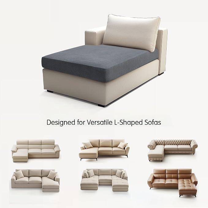 Hokway Stretch Chaise Cover Individual Couch Cushion Slipcovers Reversible - Image 9