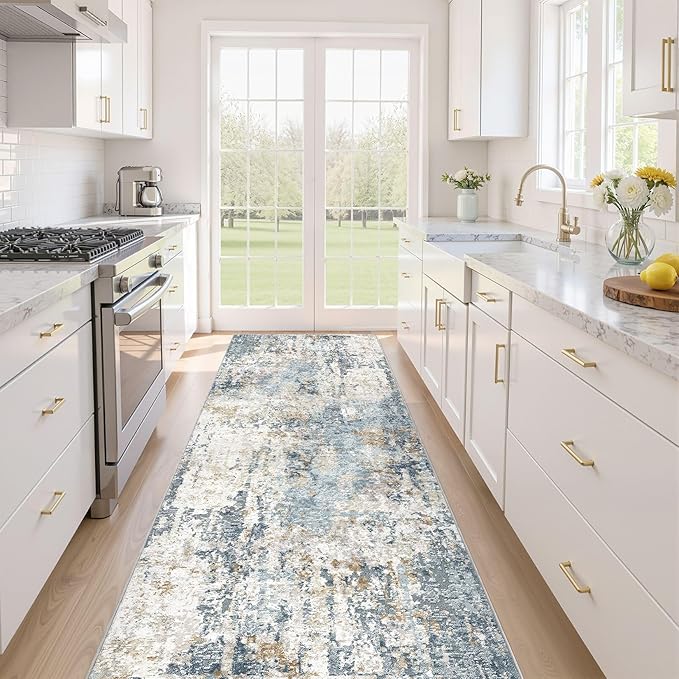 LOONGRUG Runner Rug 3x10 Washable Non-Slip Kitchen Neutral Modern Rug | by LOONGRUG