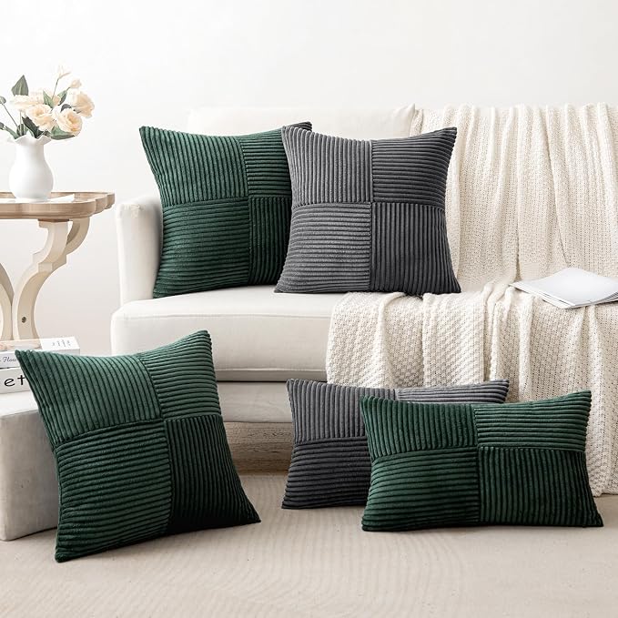 MIULEE Army Green Decorative Throw Pillow Covers - Image 9