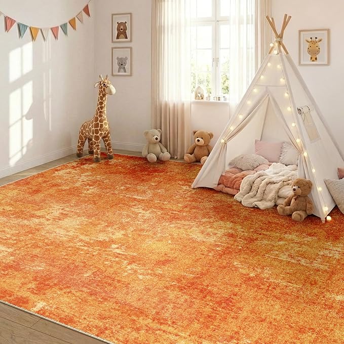 RELEANY Washable 6'x9' Abstract Area Rug by RELEANY