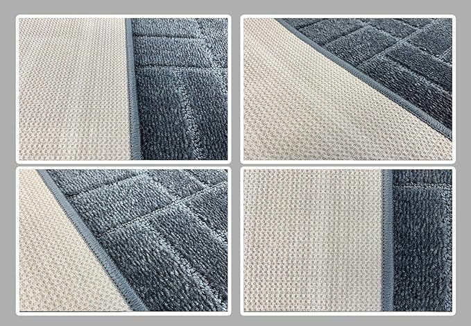 9 Ft Charcoal Hallway Runner Rug Non Slip Washable, Indoor Kitchen Entryway | - Image 6