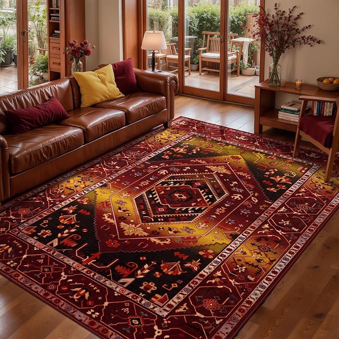 SERISSA 3x5 Washable Non Slip Boho Area Rug - Image 3