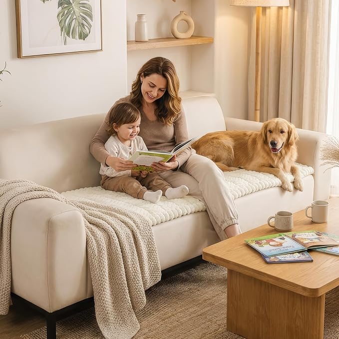 Smiry Couch Cover for Dogs, Non Slip Fuzzy Pet Sofa Covers Washable | Sofa - Image 7